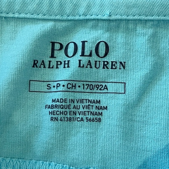 Polo Ralph Lauren Classic Jersey Crew Neck Tee, Color Aqua Blue, Men’s Small - Picture 4 of 12